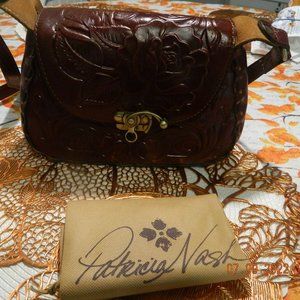 Patricia Nash Rose Tooled Crossbody bag